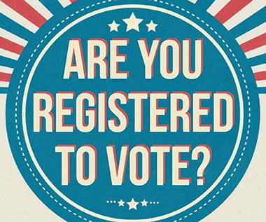 are you registered to vote banner
