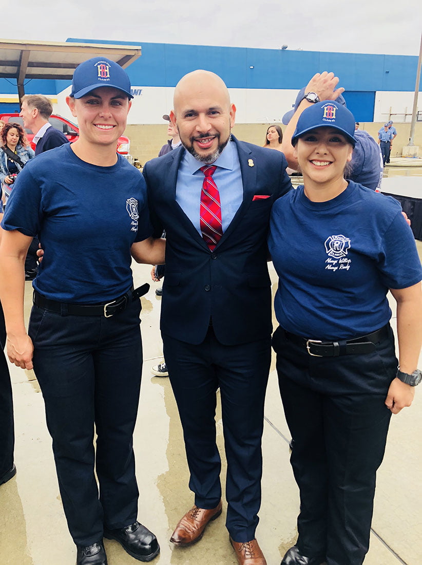 Oscar Valladares at Fire Academy Graduation