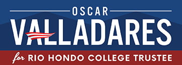 Oscar Valladares for Rio Hondo College Trustee Footer banner